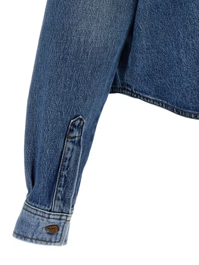 Philosophy Patchwork Denim Shirt
