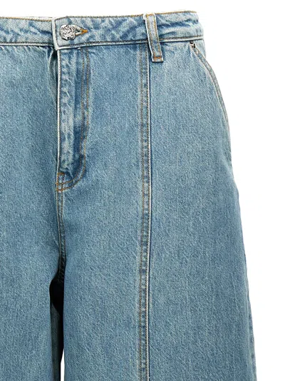 Rotate Birger Christensen Beige Blue Denim Sculptural Design Jeans