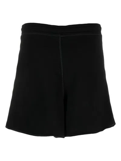 Ganni Logo Organic Cotton Shorts In Multicolor