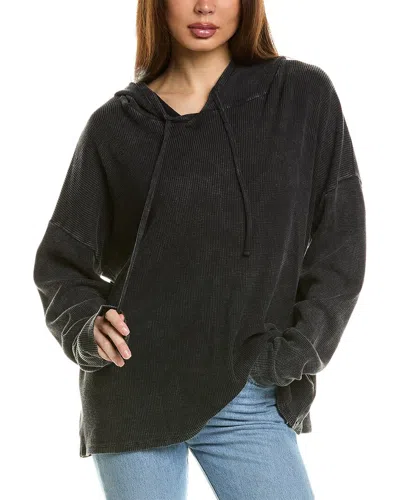 Splendid Jaime Thermal Hoodie In Black