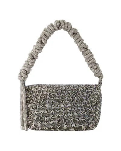 Juuls & Karats Crystal Mesh Bag - Kara - Polyester - Black Pixel In Black