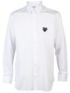 COMME DES GARÇONS PLAY embroidered heart shirt,MACHINEWASH