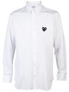 Comme Des Garçons Play White Poplin Small Heart Shirt