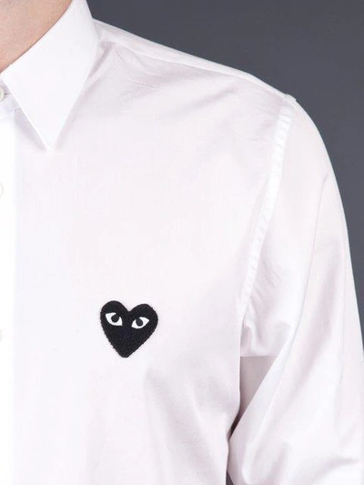 Shop Comme Des Garçons Play Embroidered Heart Shirt