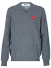 Comme Des Garçons Play Embroidered Heart Jumper