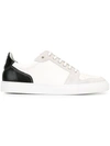Ami Alexandre Mattiussi Contrast Panelled Low-top Sneakers In White