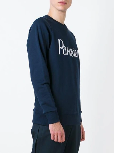 Shop Maison Kitsuné Parisien Print Sweatshirt