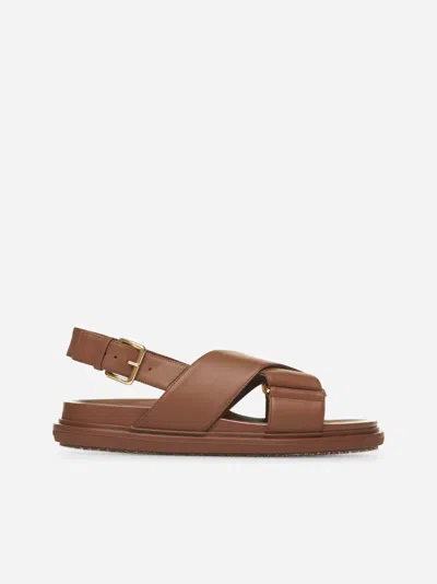 Marni Fussbett Leather Sandals