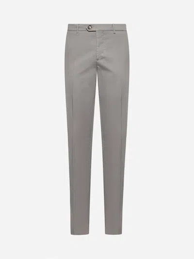 Brunello Cucinelli Men Green Gabardine Italian Fit Trousers