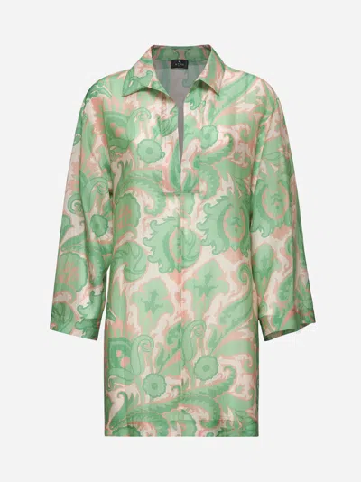 Etro Paisley Print Cotton And Silk Blouse