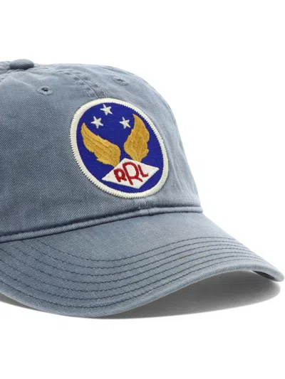Rrl Pattern Baseball Cap In Gray