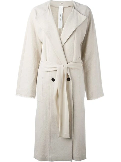 Damir Doma Double Breasted Coat - Nude & Neutrals