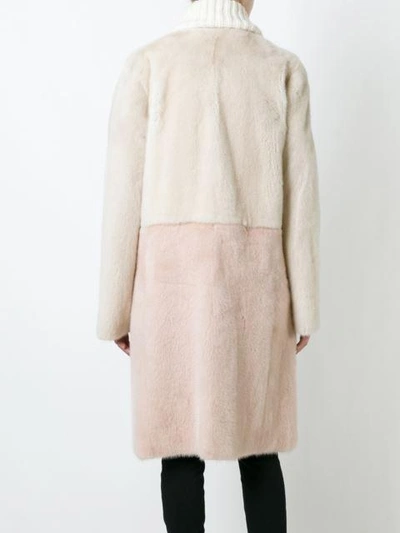 Shop Liska Mink Fur Coat In Neutrals