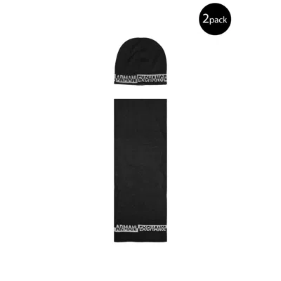 Armani Exchange Black Polyamide Scarf In Black