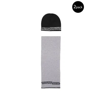 Armani Exchange Black Polyamide Scarf In Black