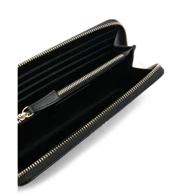 Baldinini Trend Elegant Croco Print Leather Wallet In Black