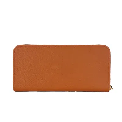 Baldinini Trend Orange Leather Wallet In Orange