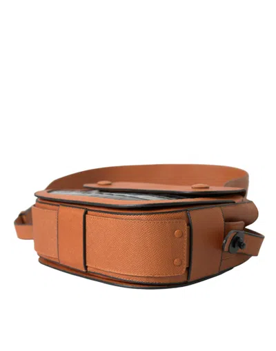 Balenciaga Elegant Crocodile Leather Camera Bag In Black And Brown