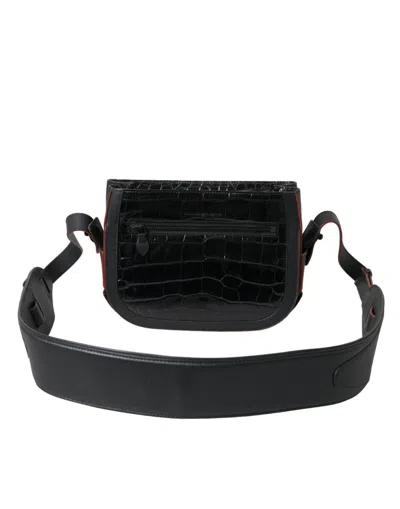Balenciaga Elegant Exotic Leather Camera Bag In Black