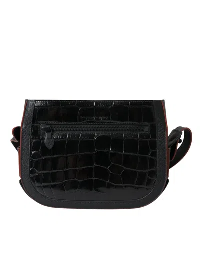 Balenciaga Elegant Exotic Leather Camera Bag In Black