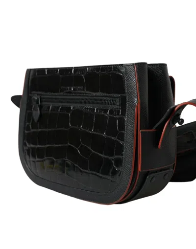 Balenciaga Elegant Exotic Leather Camera Bag In Black