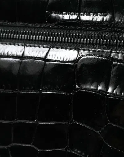Balenciaga Elegant Exotic Leather Camera Bag In Black