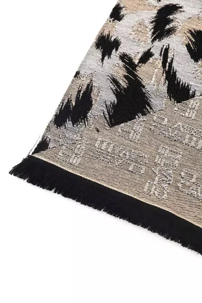 Cavalli Class Beige Wool Scarf In Beige