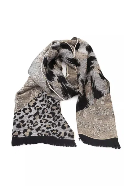 Cavalli Class Beige Wool Scarf In Beige
