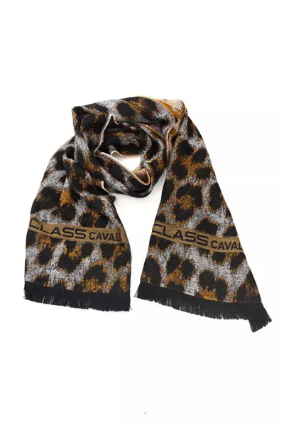 Cavalli Class Brown Wool Scarf In Brown