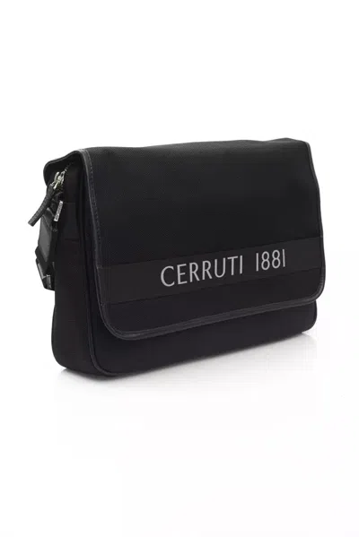Cerruti 1881 Black Nylon Messenger Bag In Black