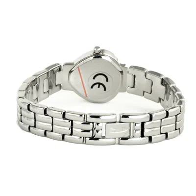 Chronotech Silver Steel Watch In Silver