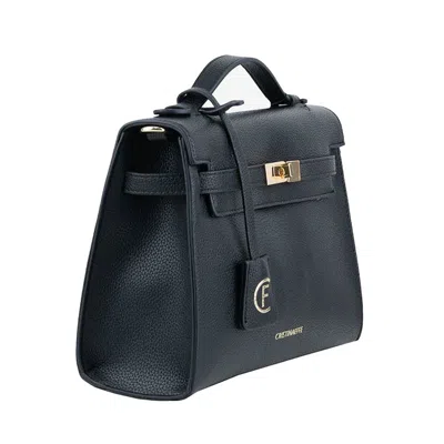 Cristinaeffe Black Artificial Leather Crossbody Bag In Black