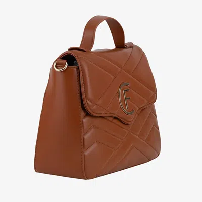 Cristinaeffe Brown Artificial Leather Crossbody Bag In Brown
