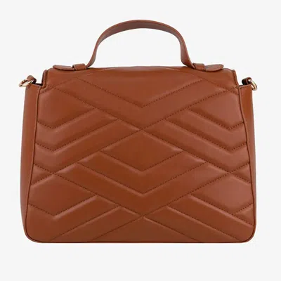 Cristinaeffe Brown Artificial Leather Crossbody Bag In Brown