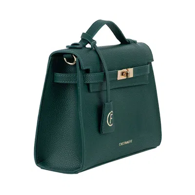Cristinaeffe Green Artificial Leather Crossbody Bag In Green