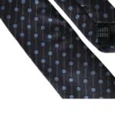 Dolce & Gabbana Black Blue Polka Dot Silk Adjustable Men Men's Tie In Black And Blue