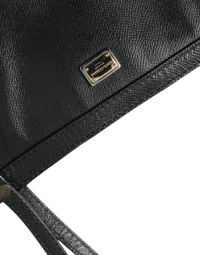 Pre-owned Dolce & Gabbana Black Leather Miss Escape Shopping Tote Women Women's Bag ()