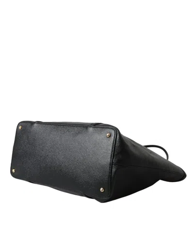 Pre-owned Dolce & Gabbana Black Leather Miss Escape Shopping Tote Women Women's Bag ()