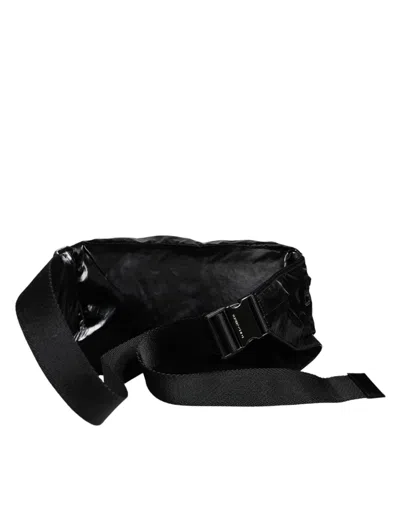 Dolce & Gabbana Black Nylon Fabric Belt Waist Fanny Pack Women's Bag In Black