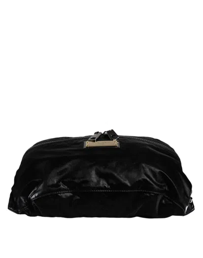 Dolce & Gabbana Black Nylon Fabric Belt Waist Fanny Pack Women's Bag In Black