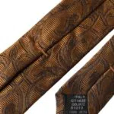 Dolce & Gabbana Brown Floral 100% Silk Adjustable Men Men's Tie In Brown