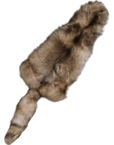 Dolce & Gabbana Brown Frost Fox Fur Neck Warmer Winter Scarf In Brown