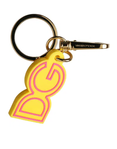 DOLCE & GABBANA DOLCE & GABBANA CHIC YELLOW GOLD KEYCHAIN WOMEN'S CHARM 