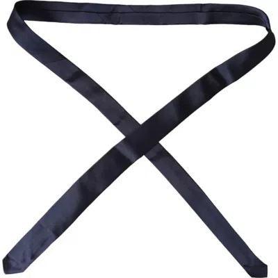 Dolce & Gabbana Dark Blue Silk Skinny Adjustable Tie In Blue