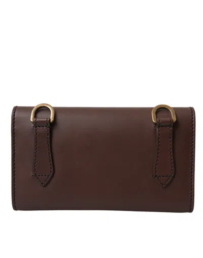 Pre-owned Dolce & Gabbana Elegant Leather Shoulder Bag In Rich Men's Brown ()