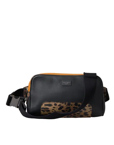DOLCE & GABBANA DOLCE & GABBANA EXOTIC LEATHER LEOPARD BELT WOMEN'S BAG 
