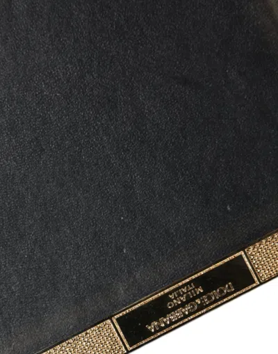Dolce & Gabbana Gold Crystal Bifold Clutch Evening Party Women Purse Bag In Gold