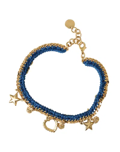 Dolce & Gabbana Gold Tone Brass Chain Iam The Star Bracelet In Gold