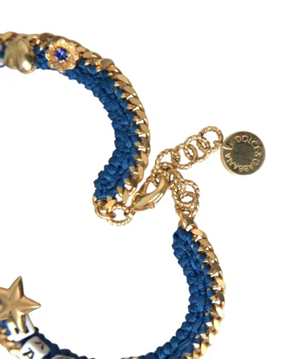 Dolce & Gabbana Gold Tone Brass Chain Iam The Star Bracelet In Gold
