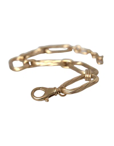 Dolce & Gabbana Gold Tone Brass Large Link Chain Jewelry Necklace In Gold